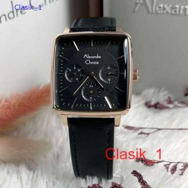 Original 100%!! Alexandre Christie Wanita AC 5003 AC5003 Kulit Rosegold Black Garansi Resmi 1 Tahun
