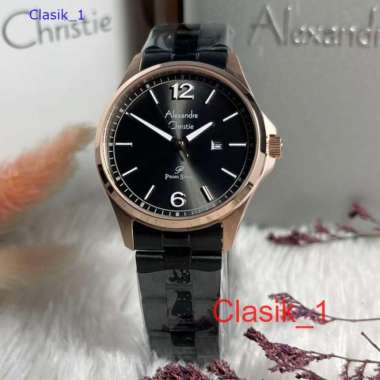 Original 100%!! Jam Alexandre Christie Wanita AC 1029 AC1029 Rantai Black Rosegold garansi Resmi 1 T