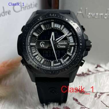 Original 100%!! Jam Alexandre Christie Pria AC 9370 AC9370 Full Black Garansi Resmi 1 Tahun