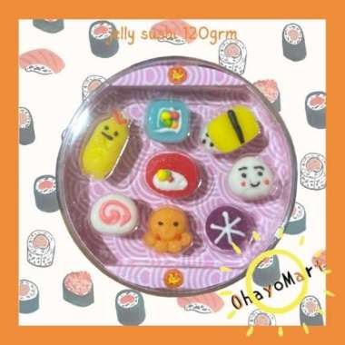 Permen Toples jelly sushi rasa jeruk / Permen gummy Sushi lucu 120g