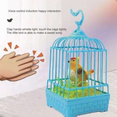 Cute voice control TOYS Mainan Burung Sangkar / sangkar Burung Sensor