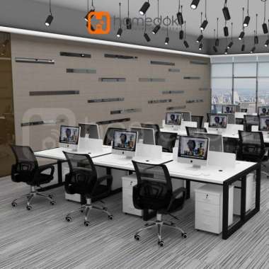 Homedoki Meja Kantor /Computer Desk / Meja Kayu Minimalis / Meja Kerja