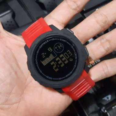 Jam Tangan Pria Original Skymax 2021 Digital Strap Rubber Anti Air 30 Meter Merah