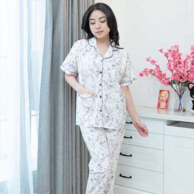 Ayko Baju Tidur Piyama Wanita Lolita Set Celana Panjang