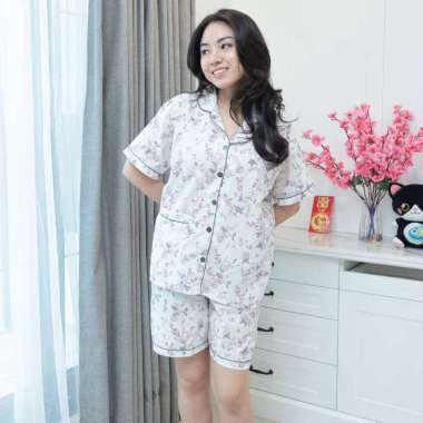 Ayko Baju Tidur Piyama Wanita Lolita Set Celana Pendek
