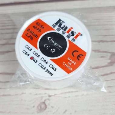 Timah Solder Rol Gulungan Kawat Tenol Gulung Super Kaisi 5G Sn60/Pb40 0.3mm