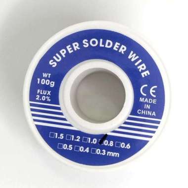 Timah Solder Rol Gulungan Kawat Tenol Gulung Super Kaisi 5G Sn60/Pb40 0.8mm