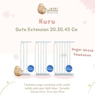 Kuru Baby Gate Extension - Pagar Pembatas Pintu Bayi Tanpa Bor / Pagar Tangga / Pagar Ruangan 45cm