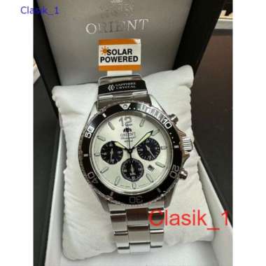 Original 100%!! ORIENT RA-TX0203S10B MAKO SOLAR CHRONOGRAPH PANDA Garansi Resmi 2 Tahun