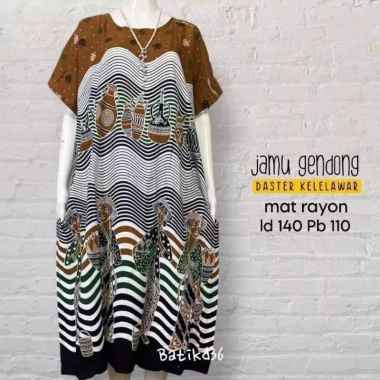 Daster Batik Kelelawar Jumbo Jamu Gendong Solo Hijau