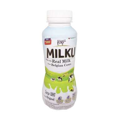 MILKU - Susu UHT dari Sapi Belgia - 200 ml ORIGINAL