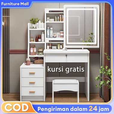 Meja rias kaca lampu LED -Meja Mini Meja ( Lampu )
