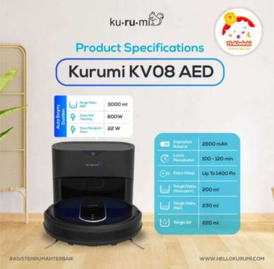 Kurumi KV 08 AED Robot Vacuum Cleaner - 08 AED