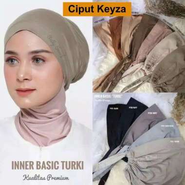 AliMaMa - CIPUT KEYZA - Inner Turki Ciput Arab Basic Hijab Cepol Kaos Tali Premium Polos Karet Kekin