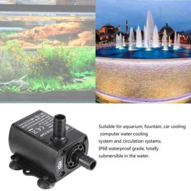 QIAORAN Pompa Air Mini USB Brushless Submersible Aquarium 5V QR50A Pompa Aquarium Sumur Kecil Dangka
