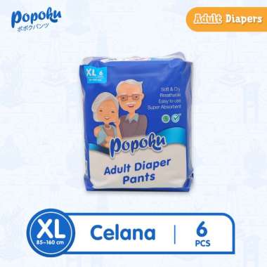 Popoku Adult Diapers Pant XL6 (85-160cm) Isi 6 Pcs - Popok Dewasa Manula Lansia Orang Tua Tipe Celan