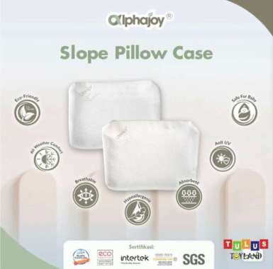 Sarung Bantal Alphajoy SLOPE Pillow Case Bamboo Organic Cotton Premium Jacquard Wedge Pillowcase Ana