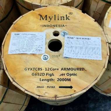 Kabel FIG8 Mylink 12 Core Armoured Kabel Fiber Optic KU Micro Bulat 12C Mylink Armour FIG 8 2KM