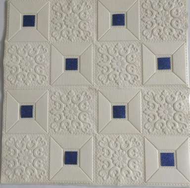 Wallpaper Dinding 3D FOAM / Sticker Dinding / Wallpaper Foam 3D Btk003 Biru