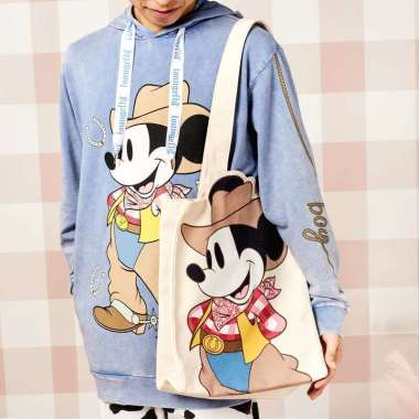 Loungefly Disney Western Mickey Mouse Canvas Tote Bag