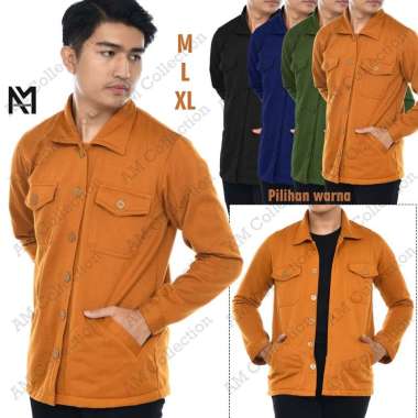 Armisth - Shacket Jacket Fleece / Jaket Pria premium / Kemeja Pria Fleece M Army