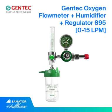 Gentec Oxygen Flowmeter + Humidifier + Regulator 895 [0-15 LPM]