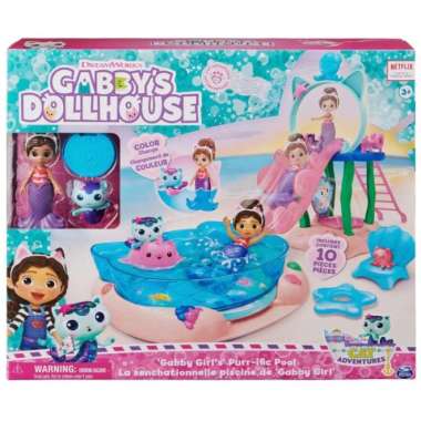 Mainan Gabby's Dollhouse Gabby Girl's Purr-ific Pool Playset