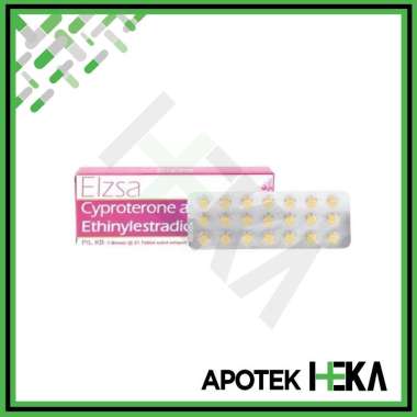 Elzsa Strip isi 21 Tablet Pil KB - Cyproterone Ethinylestradiol