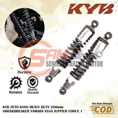 Shockbreaker KYB Zeto KYOS Heavy Duty 280mm Motor Bebek Jupiter Vega F1 Shock Belakang