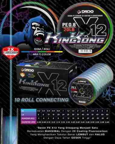 Senar Pancing PE Daido Kingkong X12 PE 6.0