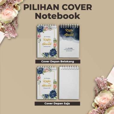 Souvenir print cetak notes, block notes Custom ukuran A7 (7.5*10.5cm) 40 lembar(80 halaman) wedding,