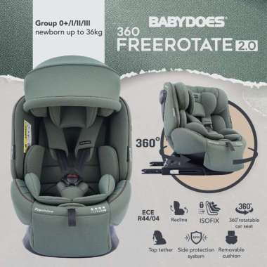 Babydoes Carseat 360 Freerotate 2.0 / Dudukan Mobil Bayi Green