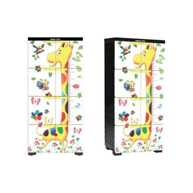Lemari plastik knockdown Bubblestar Rak Susun 3