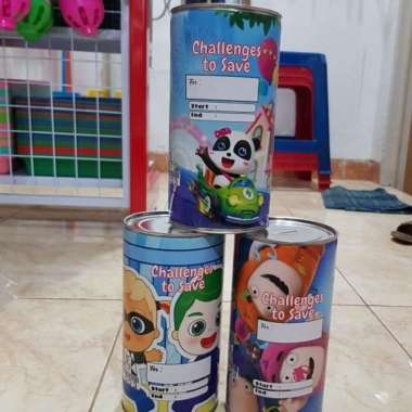 Celengan kaleng size L Celengan target