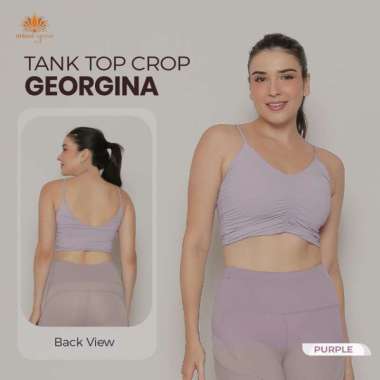 VERISH Tank Top Crop with Bra (Premium) Georgina / Tank Top Crop Wanita Yoga Terbaru / Bra Yoga/ Ata