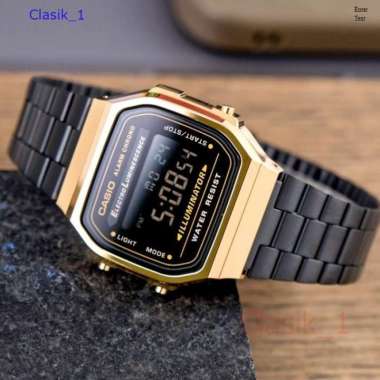 Original 100%!! CASIO A168WEGB-1BDF Jam Tangan Unisex