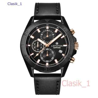 Original 100&!! Jam Tangan Pria LOFOTEN F-6504 6504 Sapphire Full Black