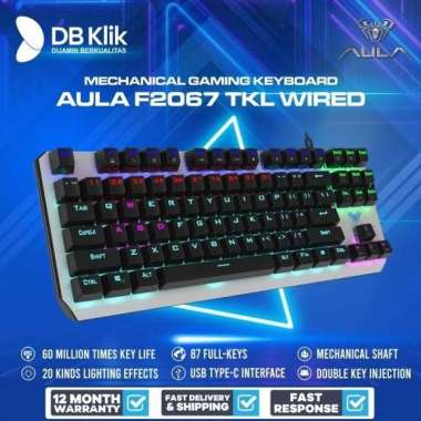Keyboard Gaming Mechanical AULA F2067 TKL Wired - AULA F 2067