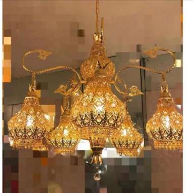 FL 7099 / 5 LAMPU GANTUNG TURKI GOLD HIAS