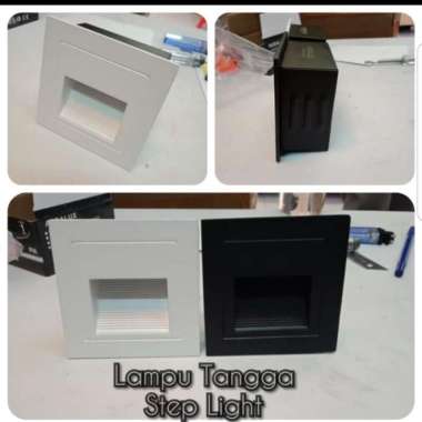 LAMPU TANAM TANGGA PERSEGI MINIMALIS LED 3 WATT WATERPROOF OUTDOOR Putih