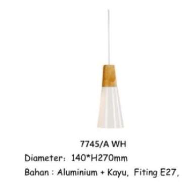 LAMPU GANTUNG CAFE MINIMALIS 7745 -A / PENDANT LAMP WARNA / LAMPU CAFE Kuning
