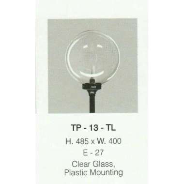 TP 13 TL LAMPU TAMAN BULAT KACA BENING 40 CM WATERPROOF OUTDOOR