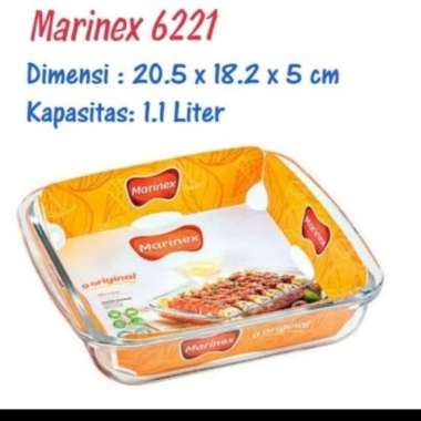 Loyang Piring Kaca 6621 Marinex 20 cm 20cm 1.1 L Pirex Microwave