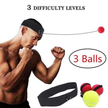 Jusenda Punching Reflex Ball Samsak Tinju Boxing Speed Training 3 PCS DS212 Samsak Tinju Knukcle Bes