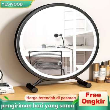 (Kaca Kamar Mandi)40CM Cermin Ria Putih 40CM-LED
