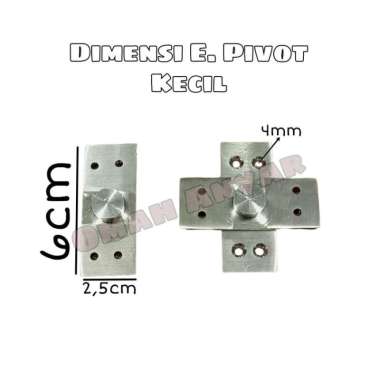 1 PASANG Engsel Pivot putar Pintu Lemari Mebel SS Besar Kecil Kecil
