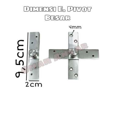1 PASANG Engsel Pivot putar Pintu Lemari Mebel SS Besar Kecil Besar