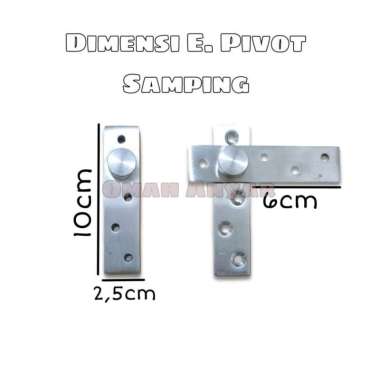 1 PASANG Engsel Pivot putar Pintu Lemari Mebel SS Besar Kecil Samping