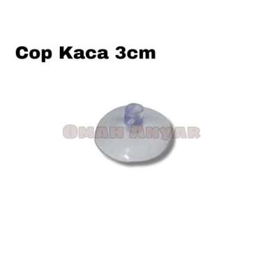 5PCS Karet Ambalan Cop Kaca Tipis Cantolan Bulat Kaca 3 4 5 cm 5PC-COP 3cm