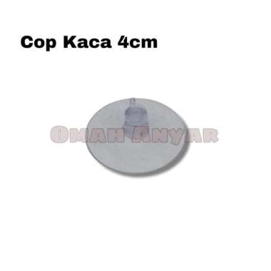 5PCS Karet Ambalan Cop Kaca Tipis Cantolan Bulat Kaca 3 4 5 cm 5PC-COP 4cm